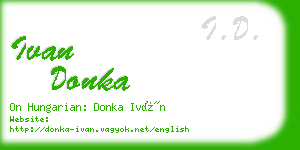 ivan donka business card